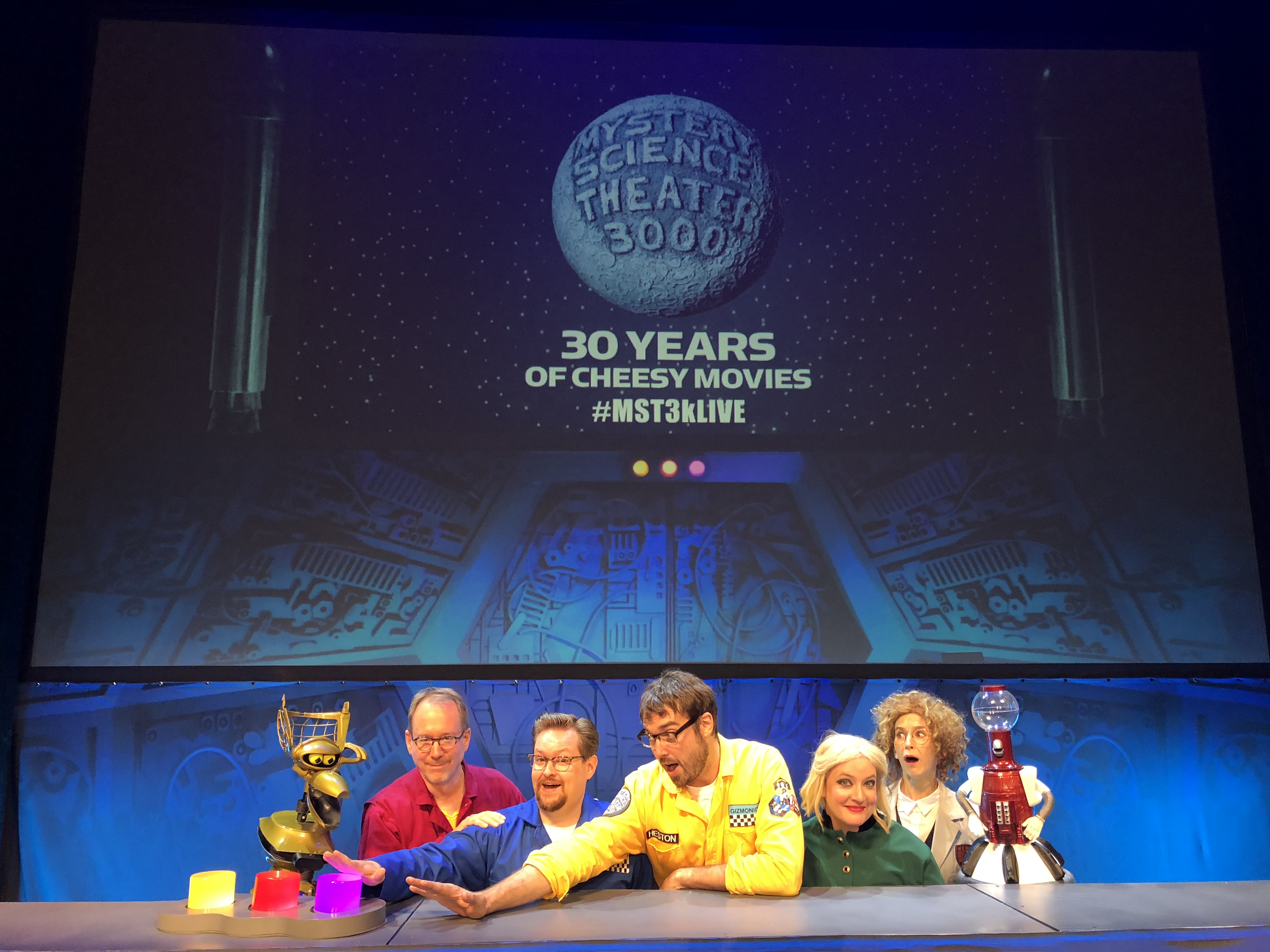 Trey with the cast of Mystery Science Theater 3000