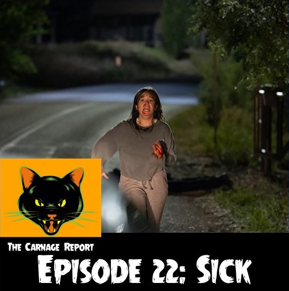 On this episode of the podcast, Julie and Nick talk about director John Hyam's Covid home invasion slasher, Sick. In addition to what they think about the film, the pair recommend other home invasion flicks, celebrate the potential reboots of Friday the 13th and House, look at follow-ups to Violent Night and Barbarian, and discuss trailers galore for The Mutilator 2, Scream VI, Swallowed, and more.